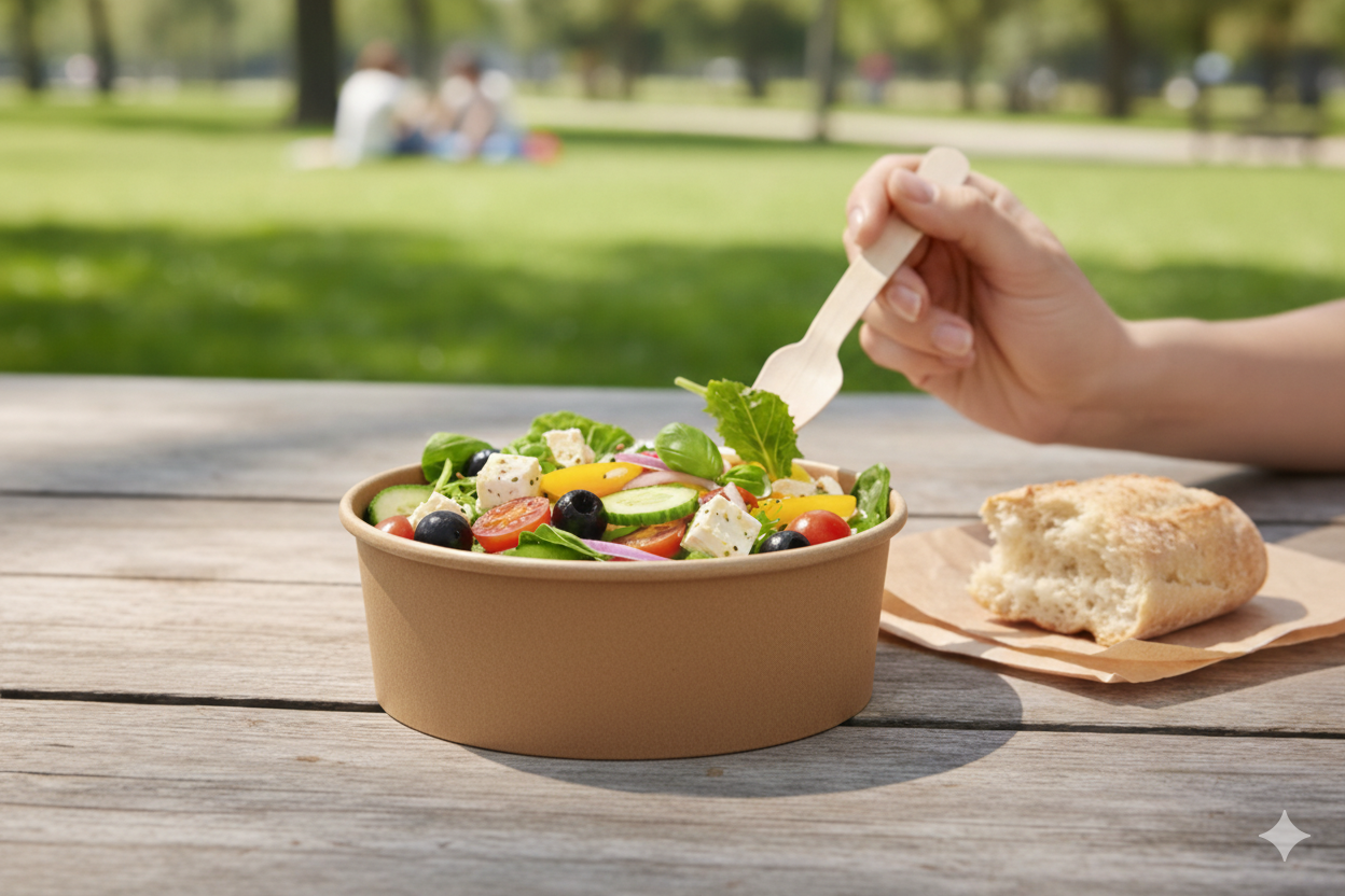 Kraft Paper Bowls 20oz - علب كرتون دائري 20 اونص كرافت