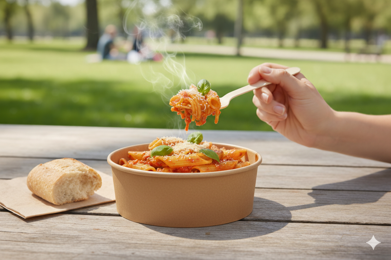 Kraft Paper Bowls 20oz - علب كرتون دائري 20 اونص كرافت