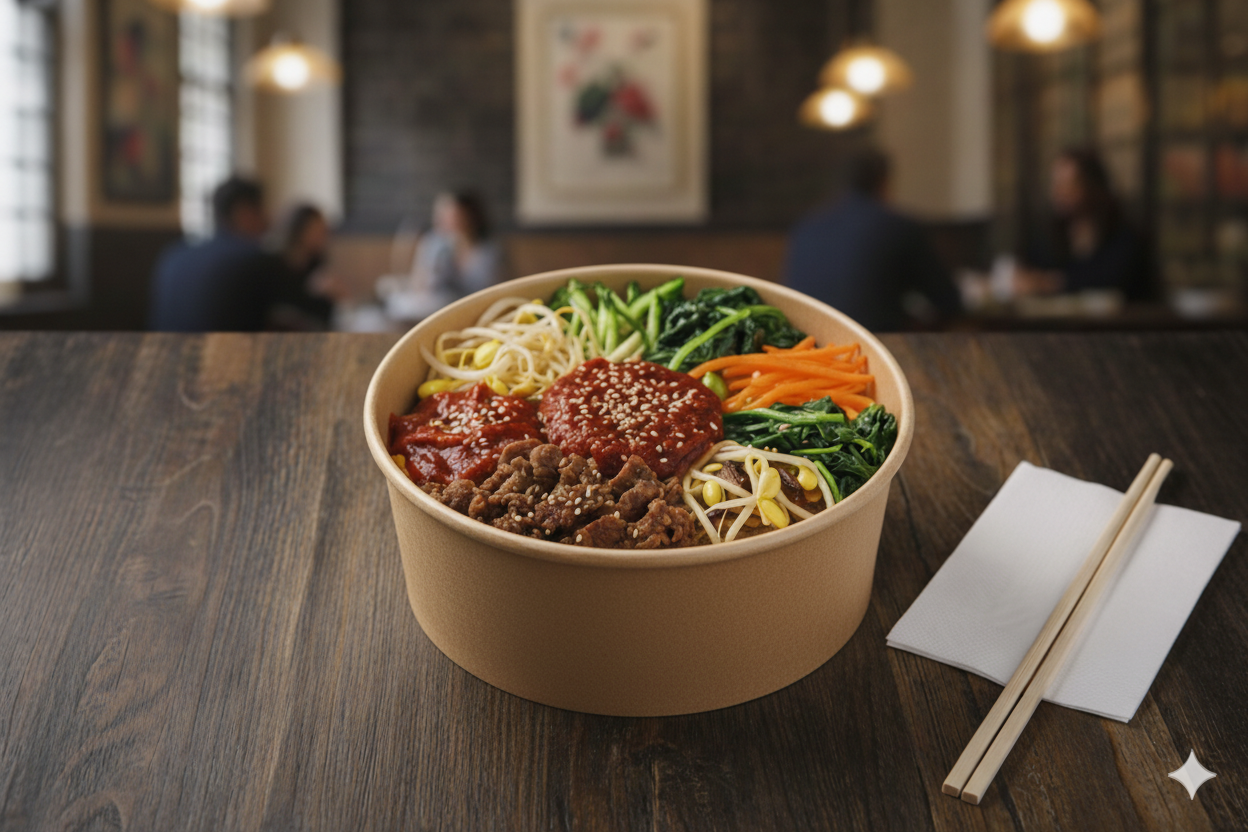 Kraft Paper Bowls 45oz - علب  كرتون دائري 45 اونص كرافت 