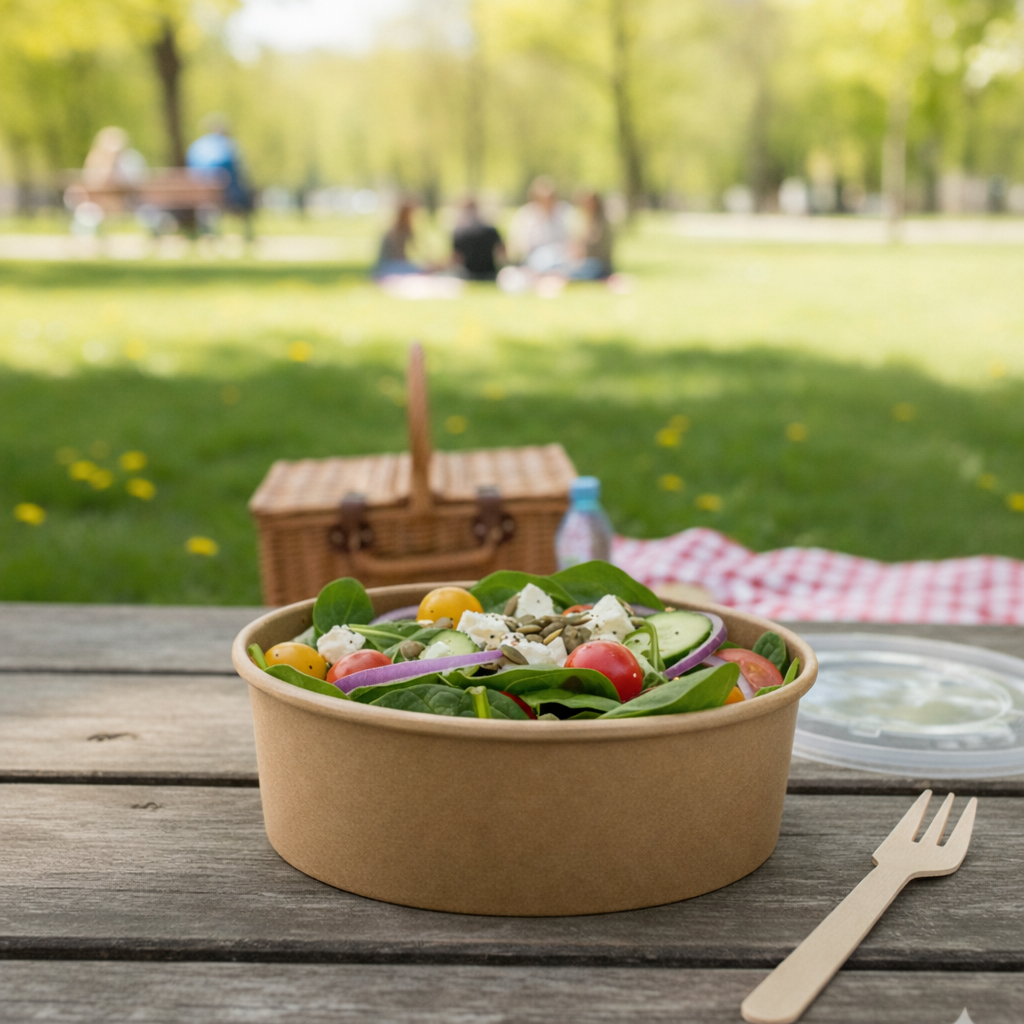 Kraft Paper Bowls 8oz - علب كرتون دائري 8 اونص كرافت