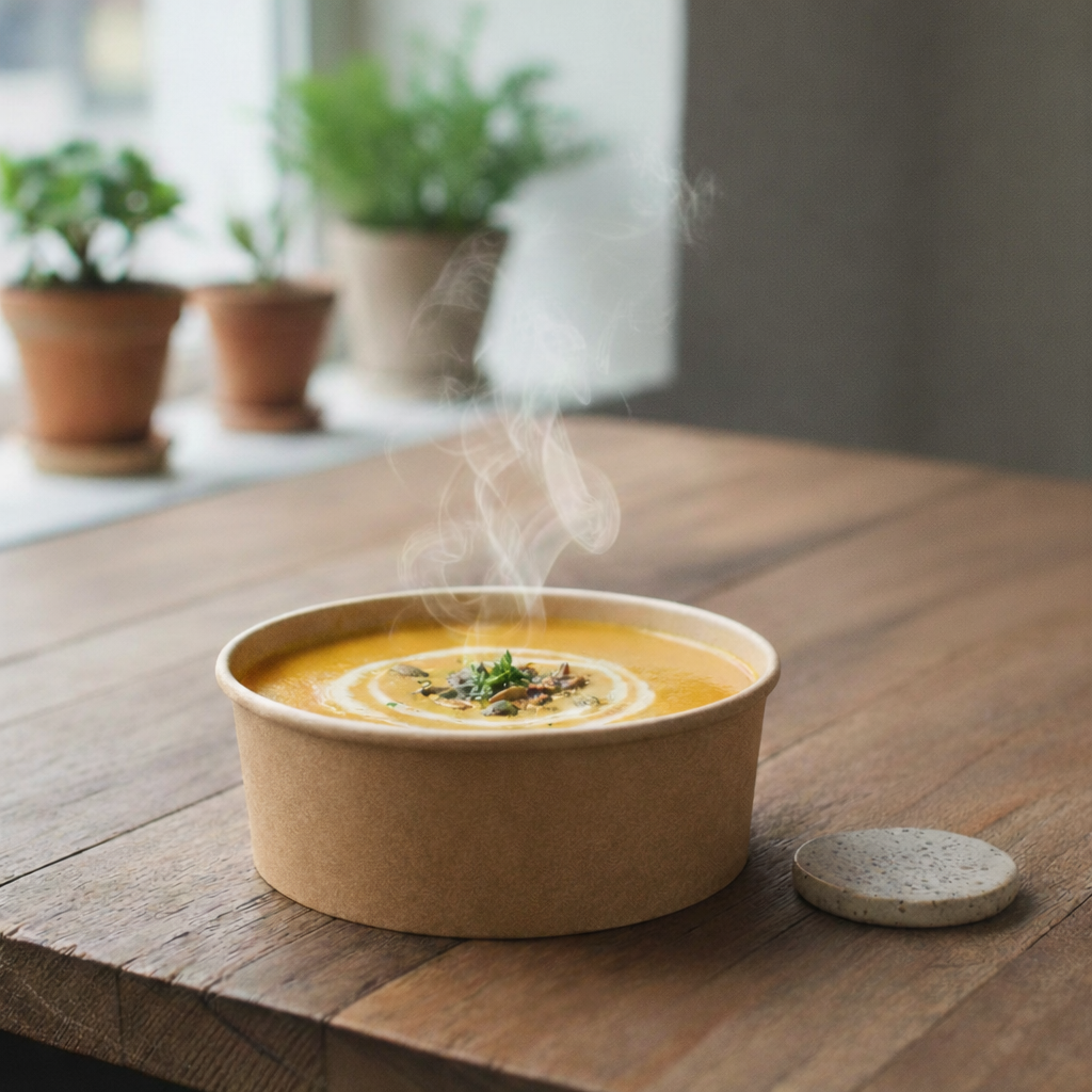 Kraft Paper Bowls 8oz - علب كرتون دائري 8 اونص كرافت