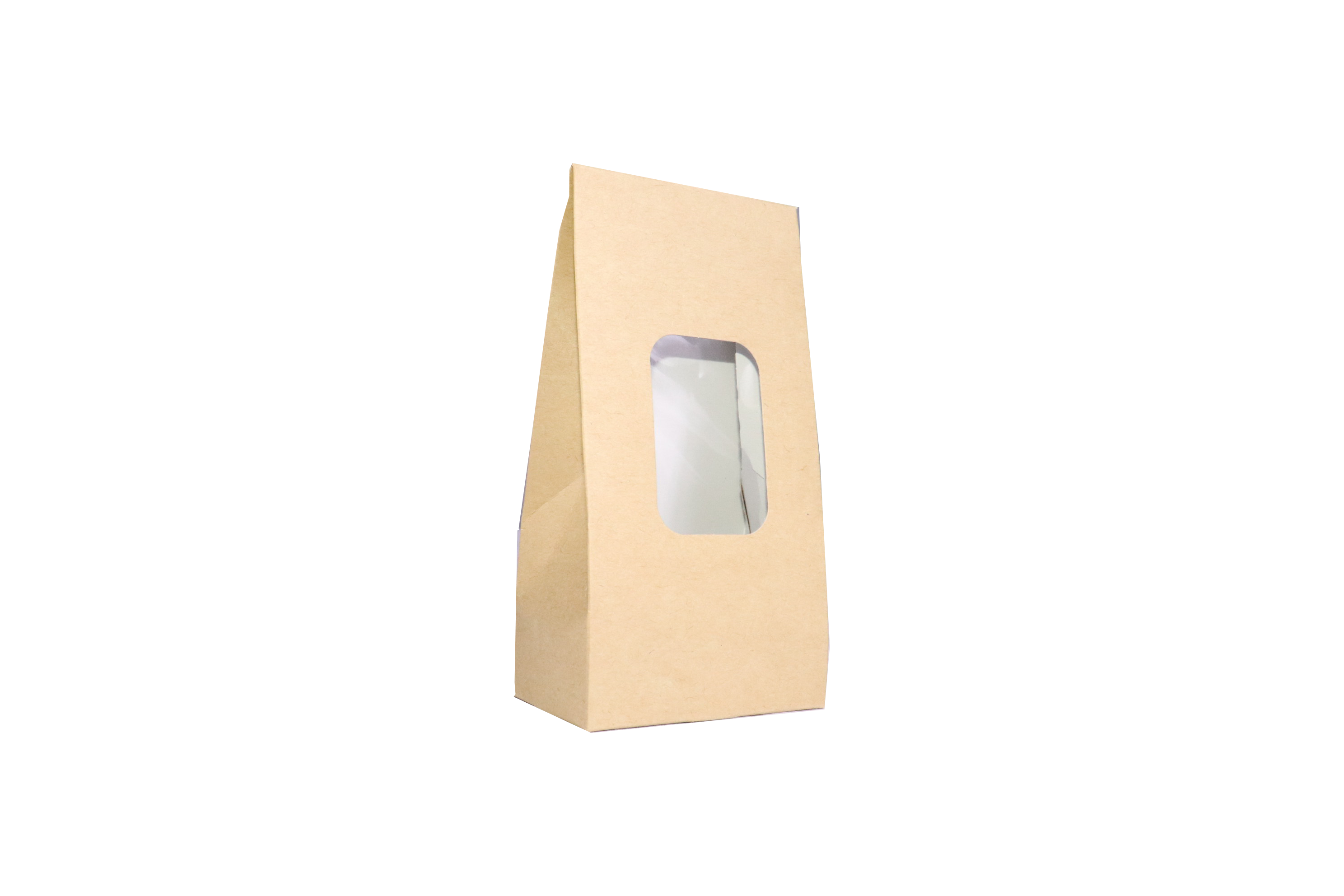 Kraft Paper Pouches with Window (500g) - كيس كرتون بني سادة مع شباك  500 غم