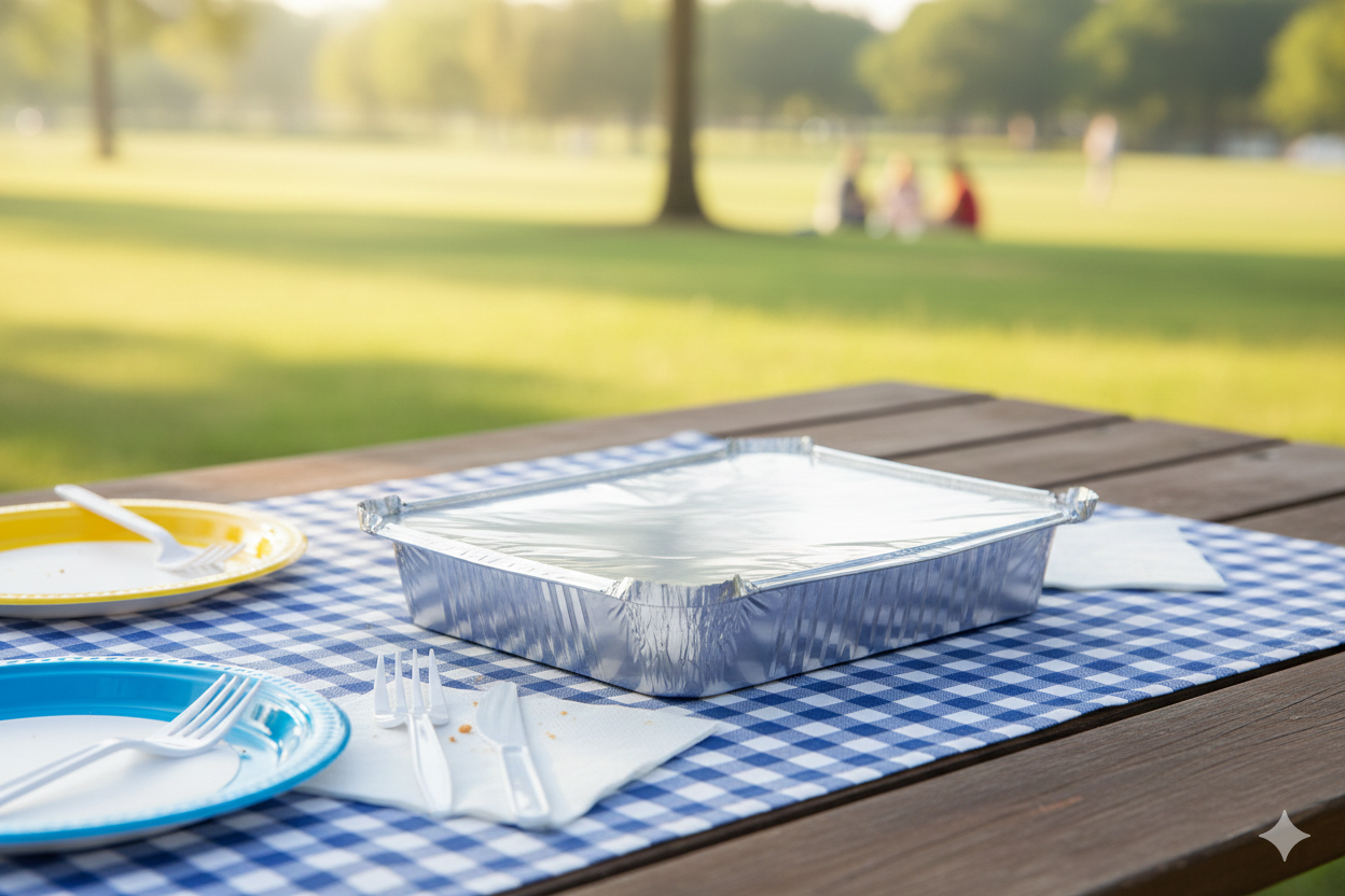 Lids For Aluminum Square Containers SRZ 22  - غطاء علب المنيوم مربع  - 1
