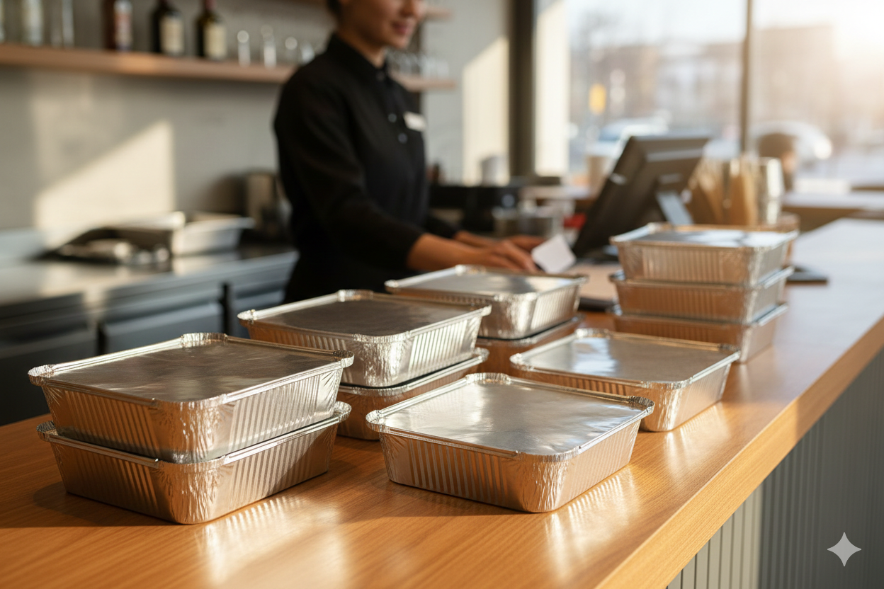 Lids For Aluminum Square Containers SRZ 25  - غطاء علب المنيوم مربع - 3 