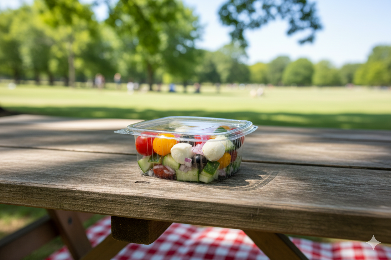 علب بلاستيك PET مستطيلة شفافة مع غطاء متصل ARZ 954 
PET Plastic Square Hinged Containers ARZ 954