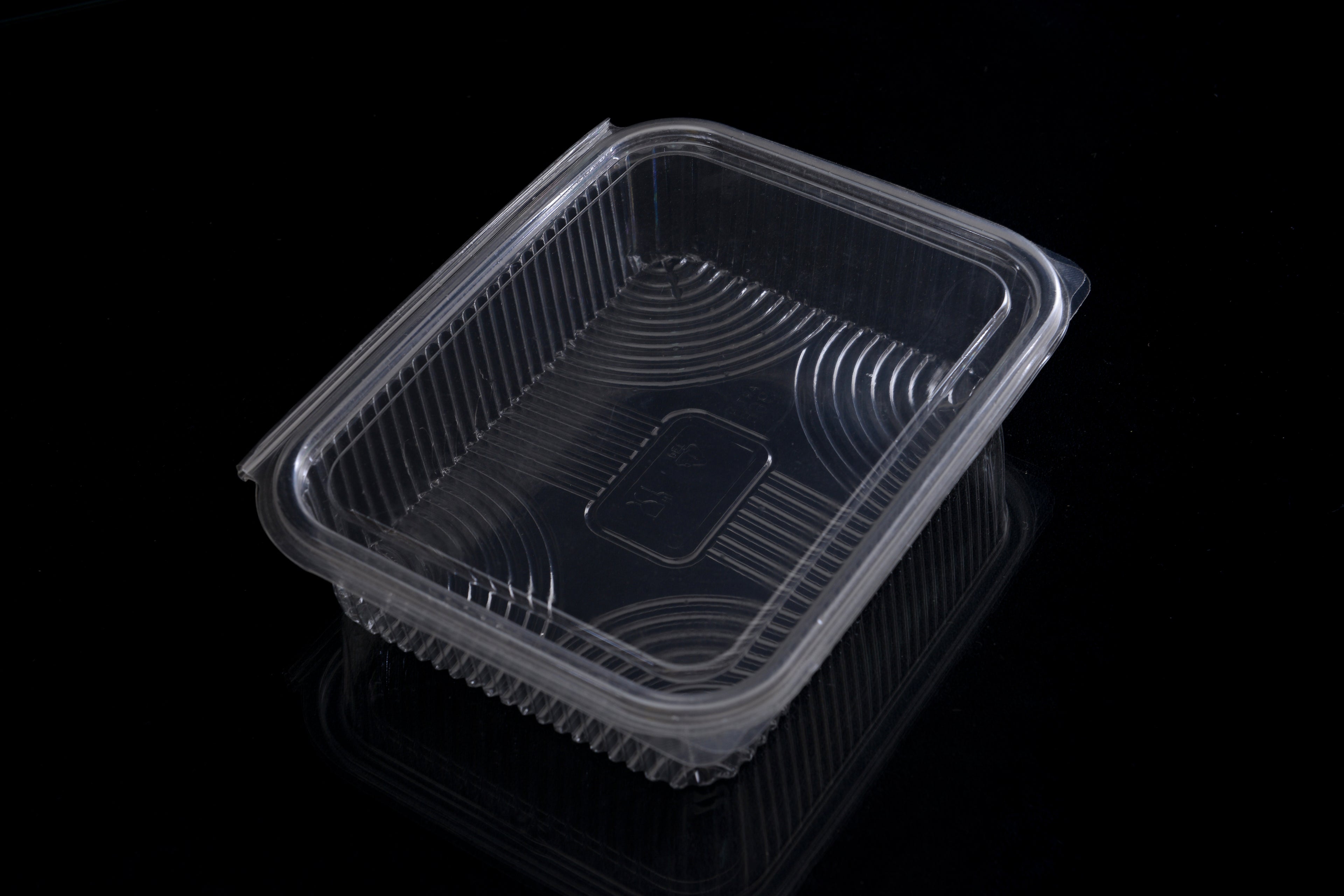 علب بلاستيك PET مستطيلة شفافة مع غطاء متصل ARZ 968
PET Rectangle Hinged Containers ARZ 968