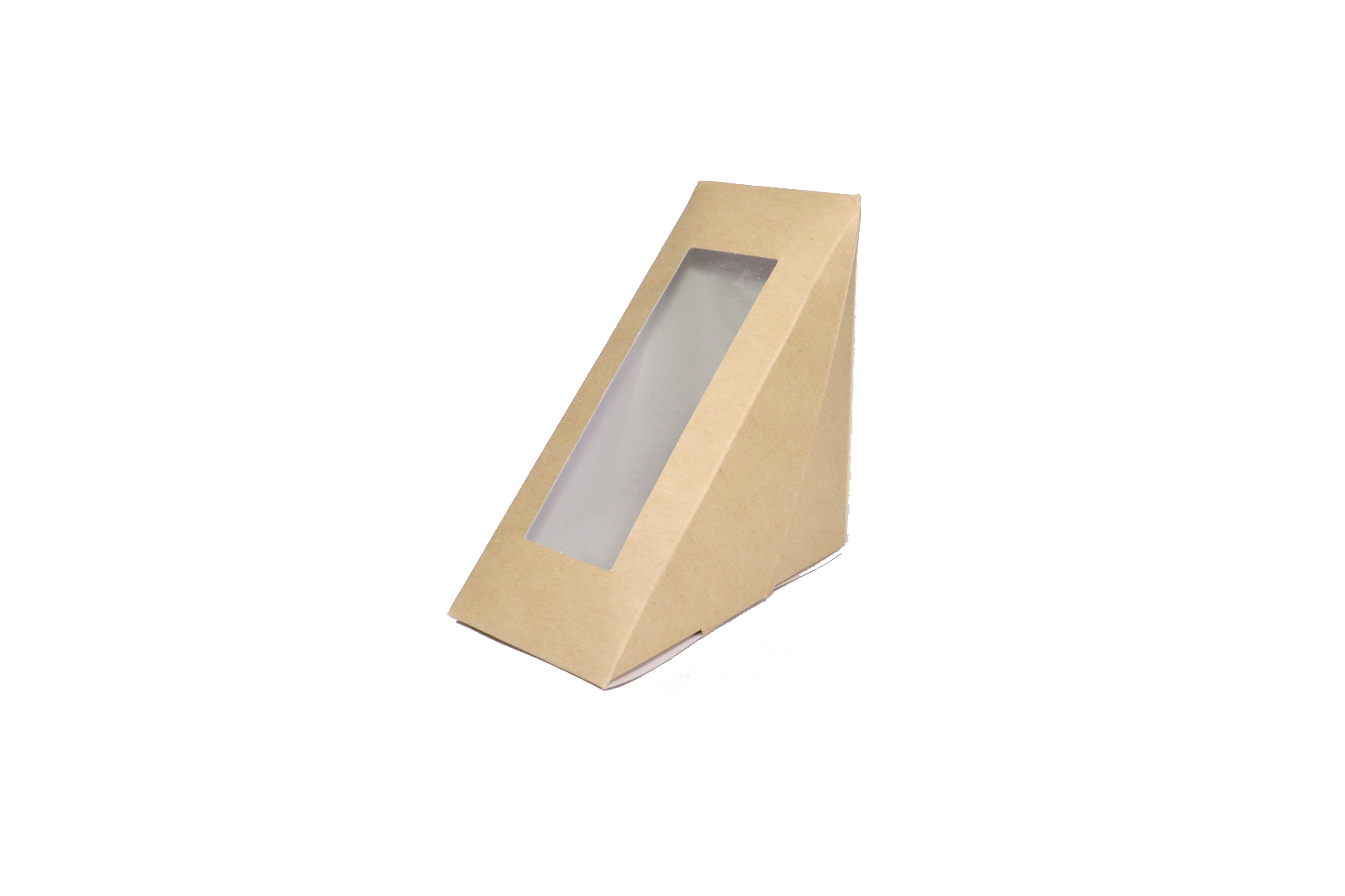 Paper Club Sandwich Containers with Window - علب كرتون كلوب ساندويش بني مع شباك
