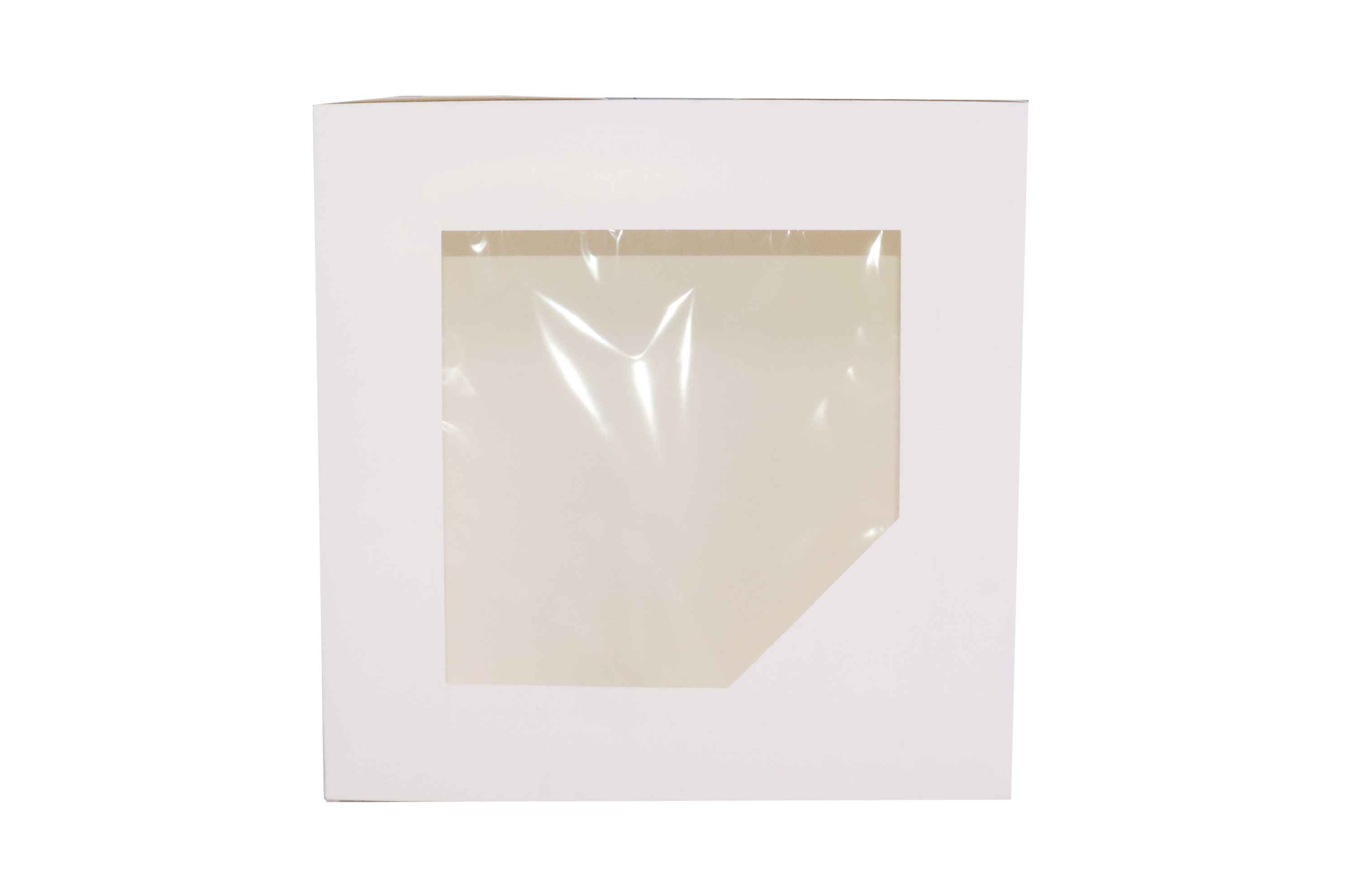 Paper Container Cake Box white - 30*30*10 CM - علب كرتون كيك ابيض 30*30*10 سم