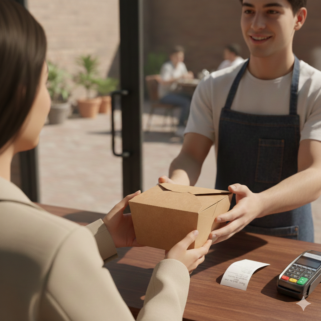 Paper Takeaway Boxes Size 1 - علب ورقية للوجبات الجاهزة قياس 1