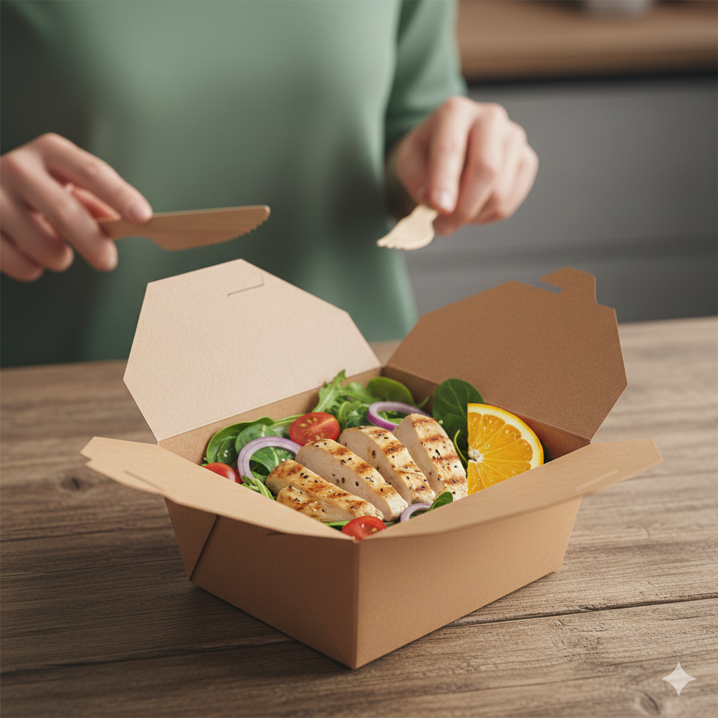 Paper Takeaway Boxes Size 4 - علب ورقية للوجبات الجاهزة قياس 4