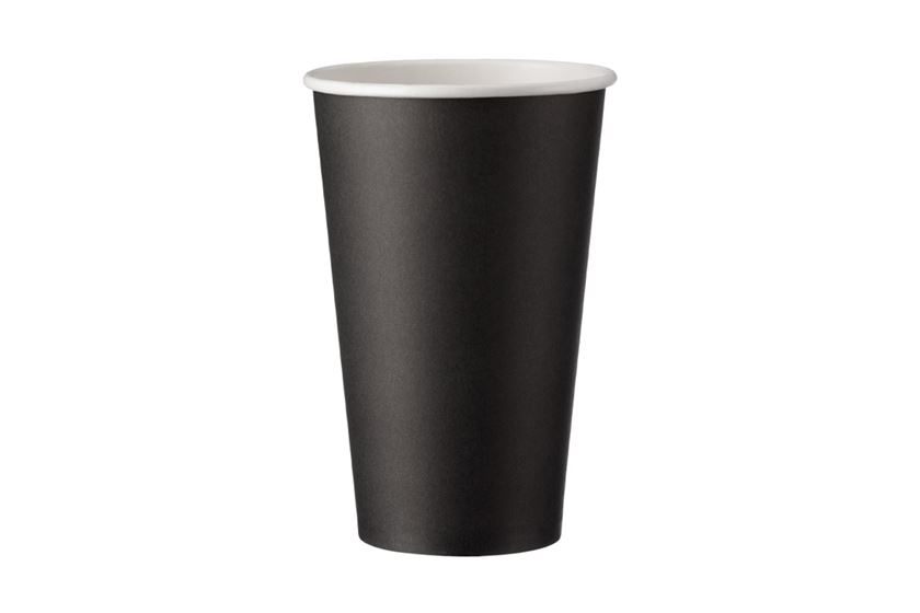 Black Single Wall Paper Cups 12oz-Tall
