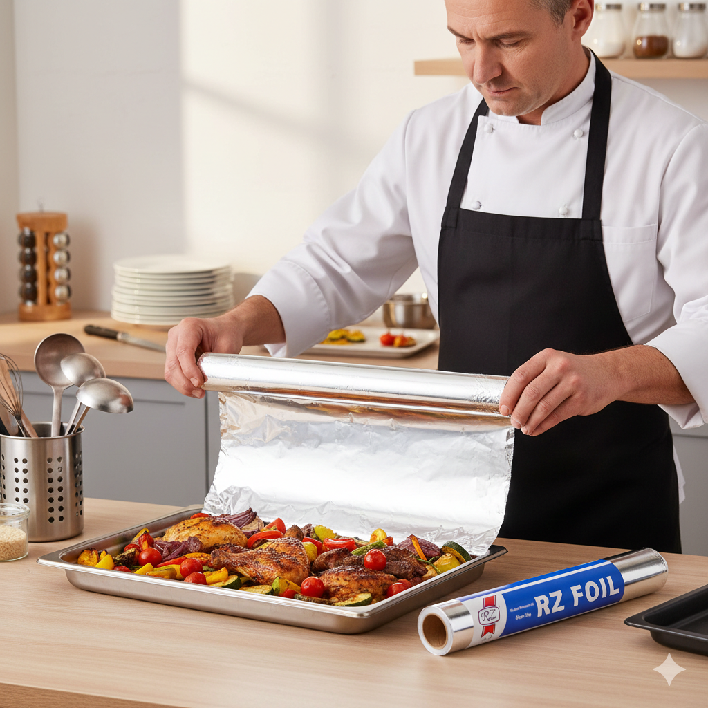 لفائف رقائق الألومنيوم 45 سم × 2 كجم