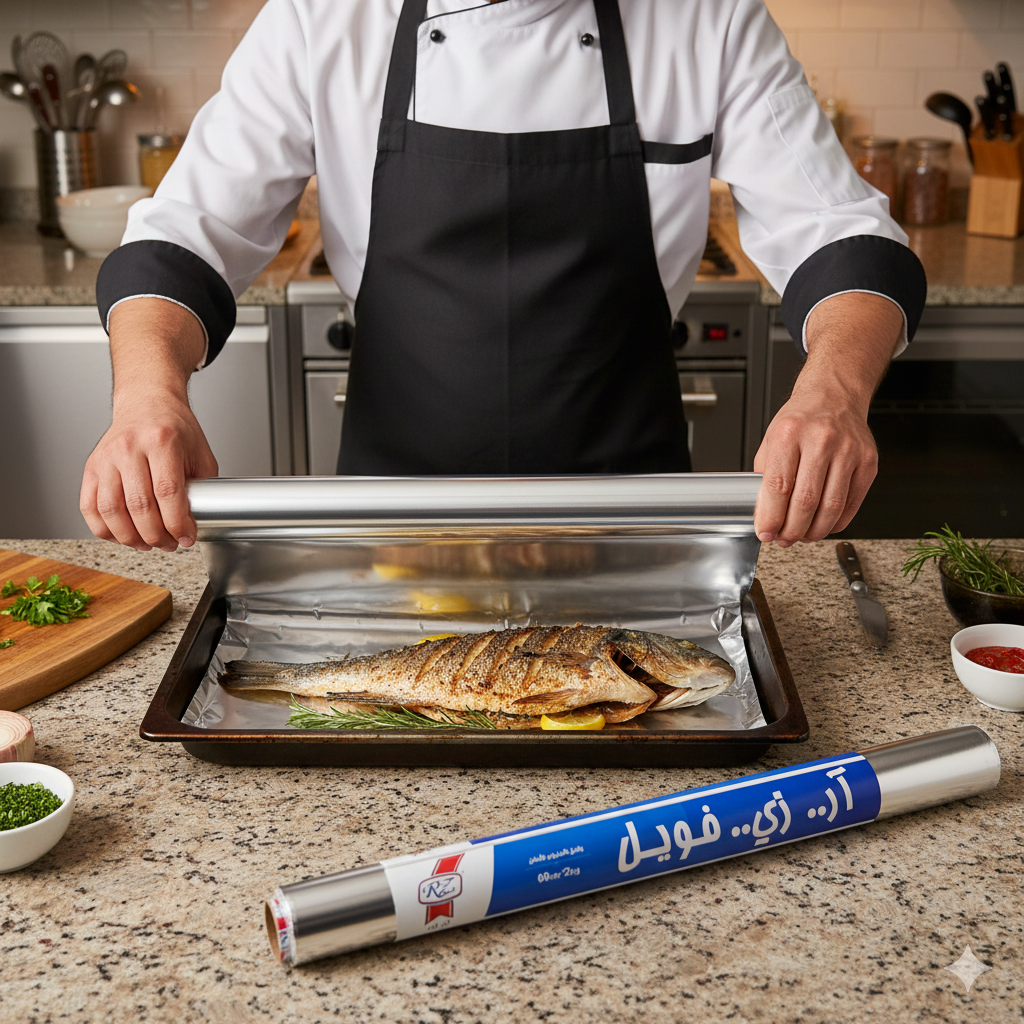 لفائف رقائق الألومنيوم 60 سم × 2 كجم