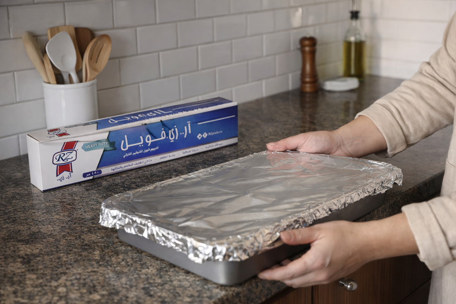 لفائف ورق الألمنيوم للتقديم 45 سم