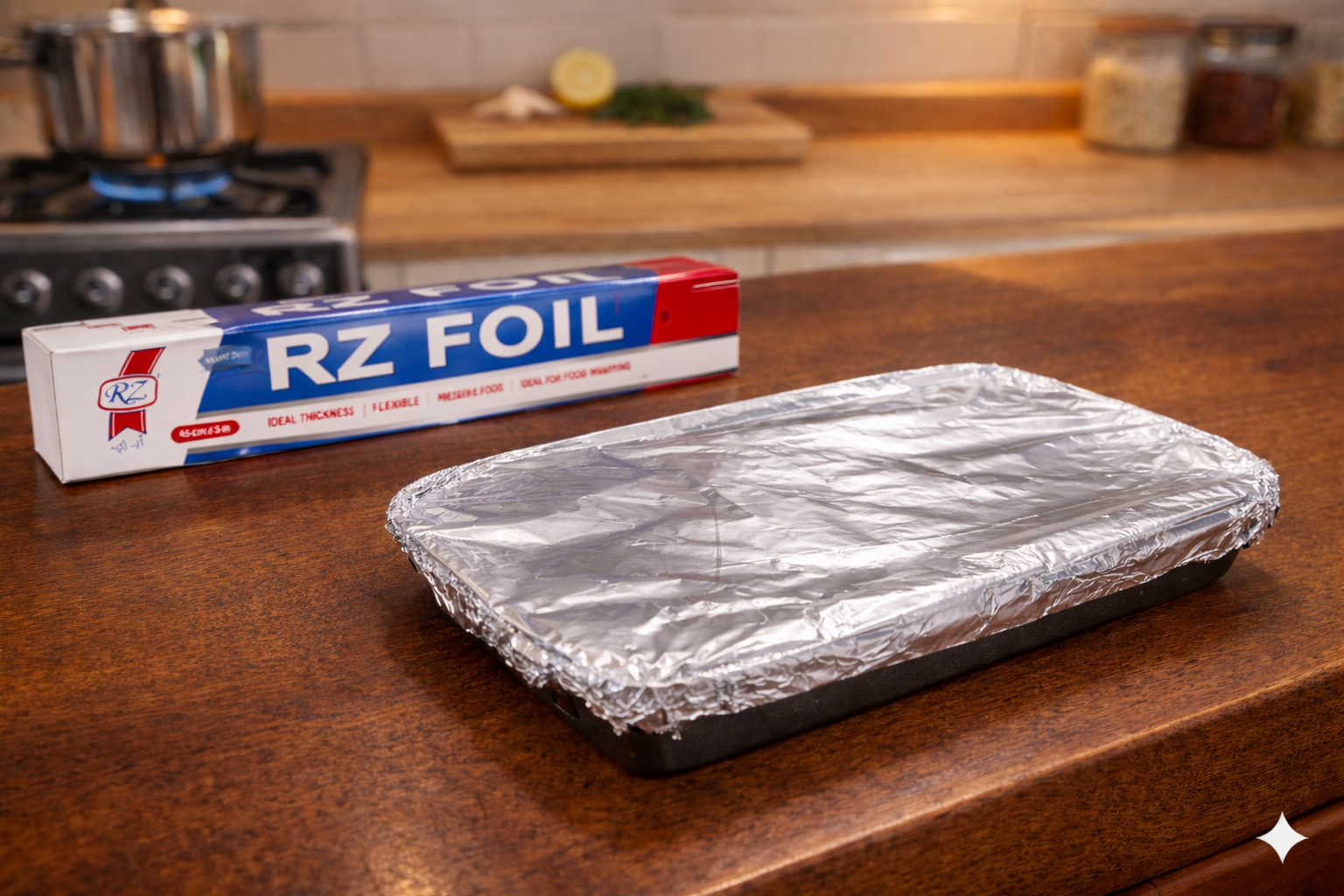 لفائف رقائق الألومنيوم للاستخدام المنزلي 45 سم × 5 م