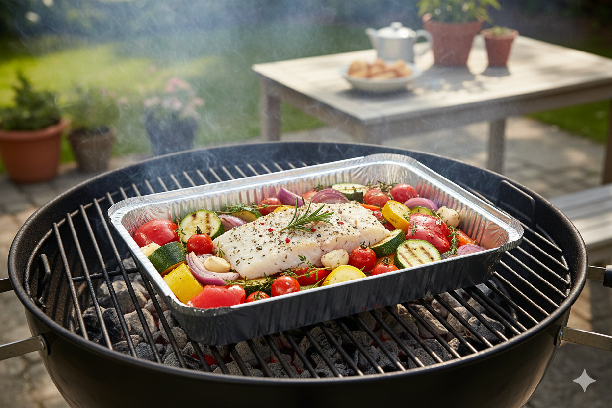 حاويات مربعة من الألومنيوم بأحجام 12/15/16/20/22/25/30 سم