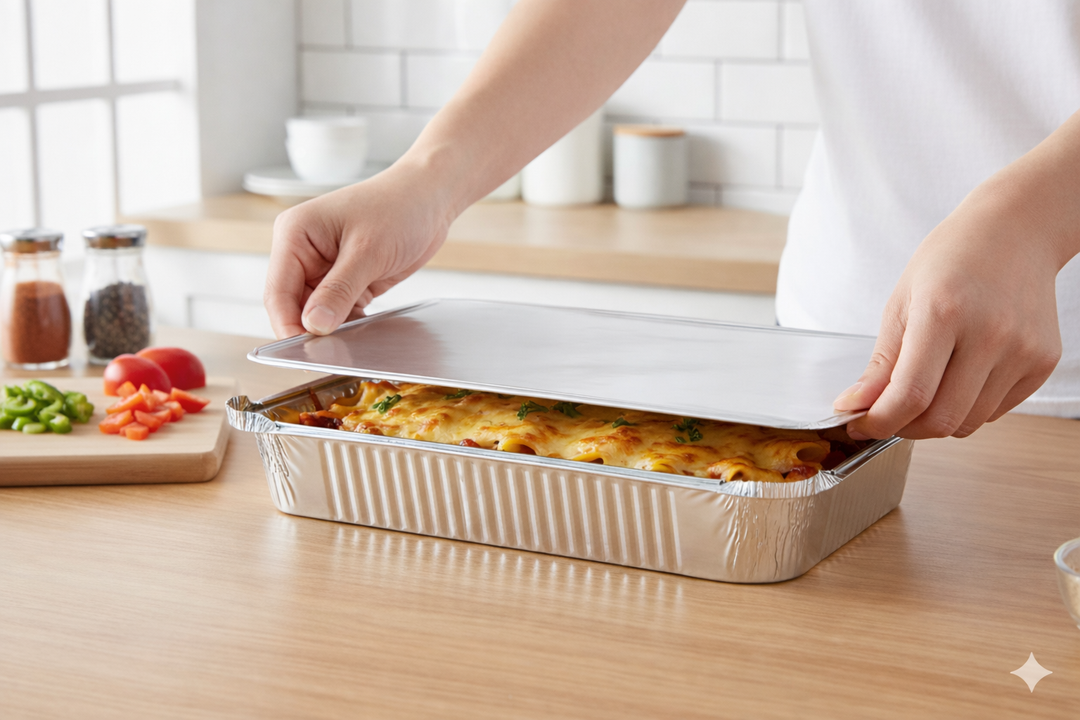 أغطية للحاويات المربعة المصنوعة من الألومنيوم