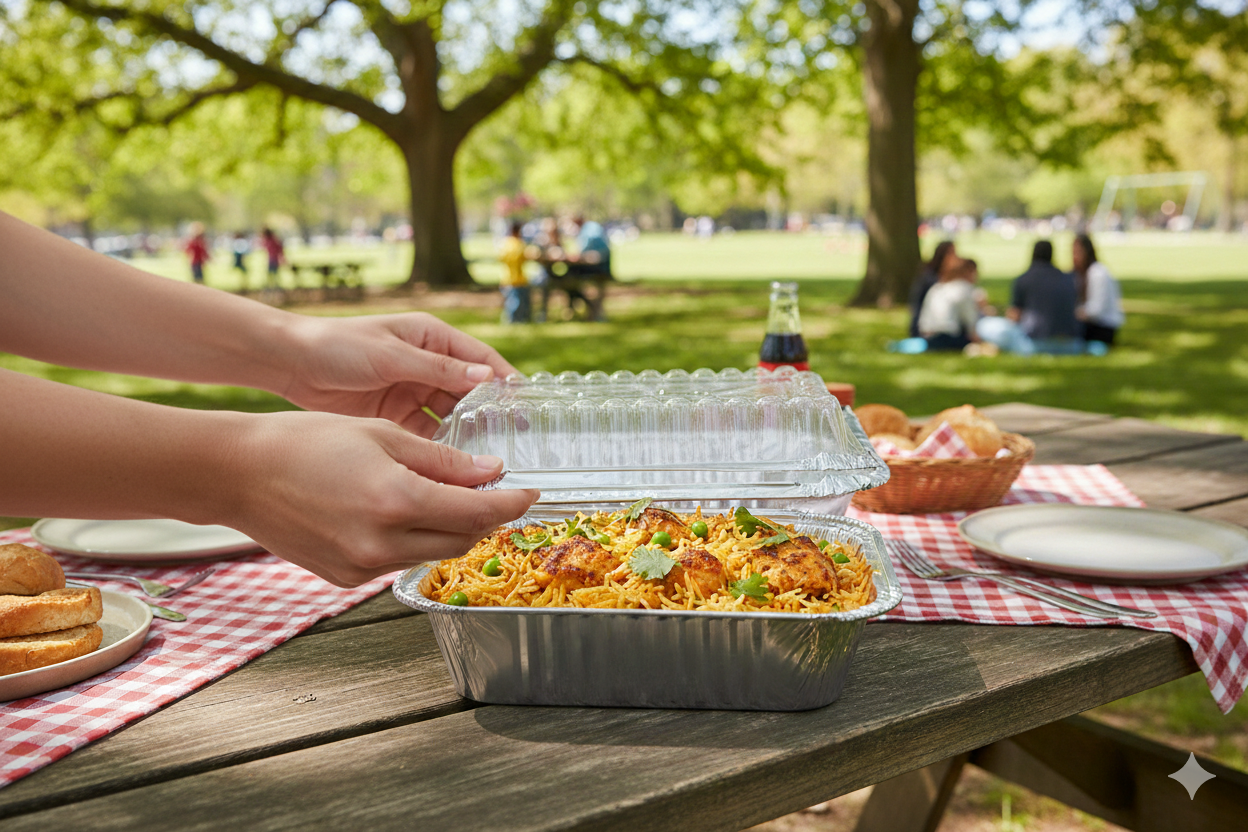 أغطية بلاستيكية شفافة لحاويات الألمنيوم المربعة SRZ 15