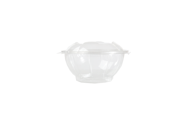 PET Round Salad Hinged Containers 370/600cc