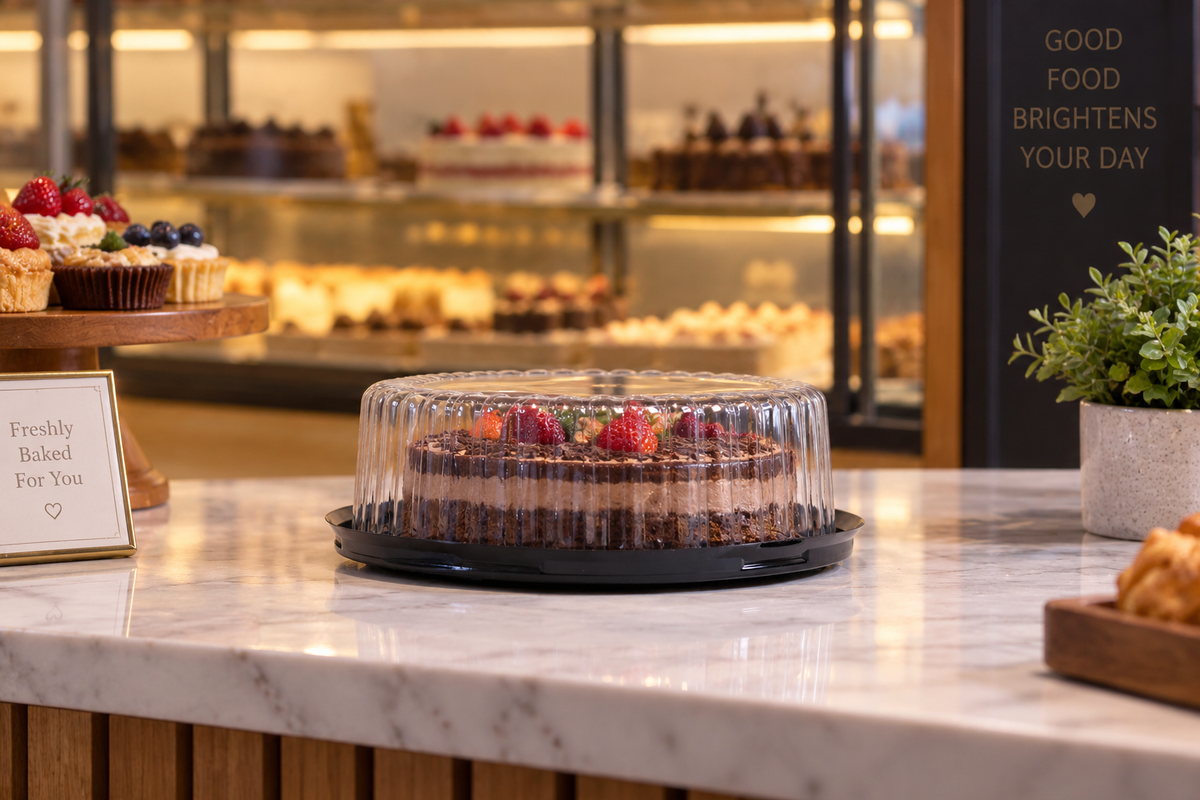 Plastic Round Cake Containers with Lid
