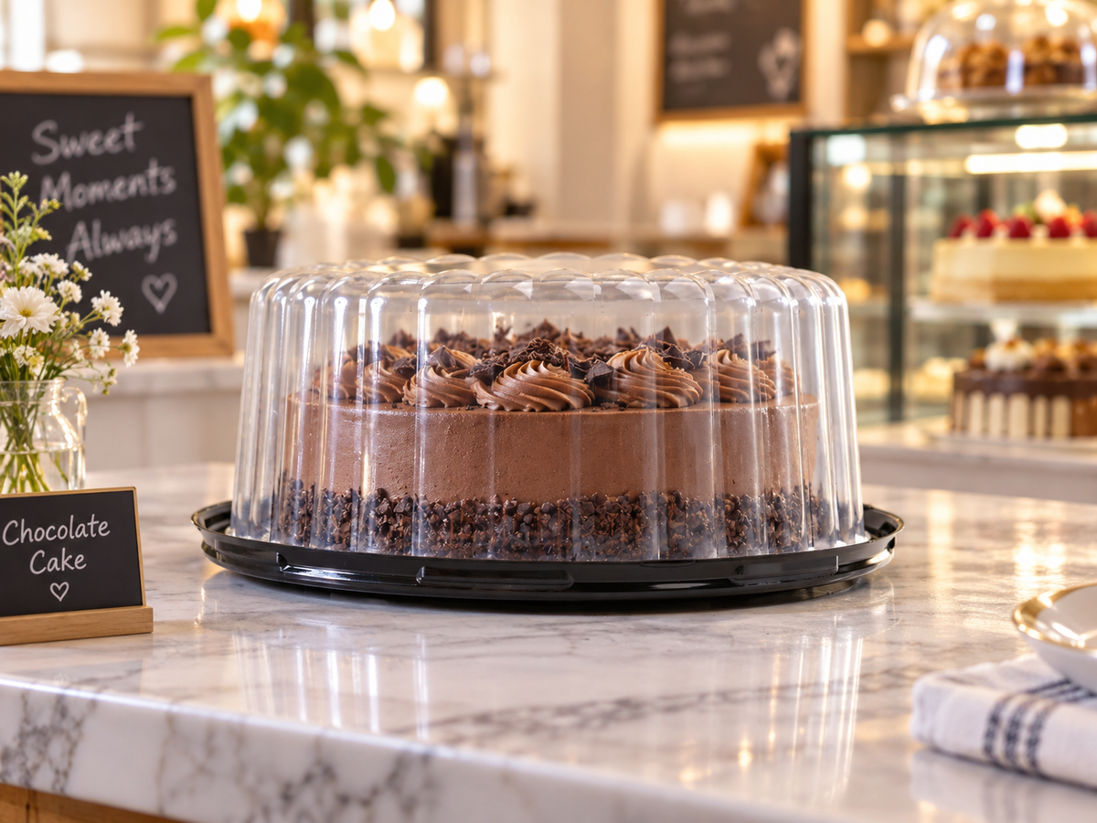 Plastic Round Cake Containers with Lid