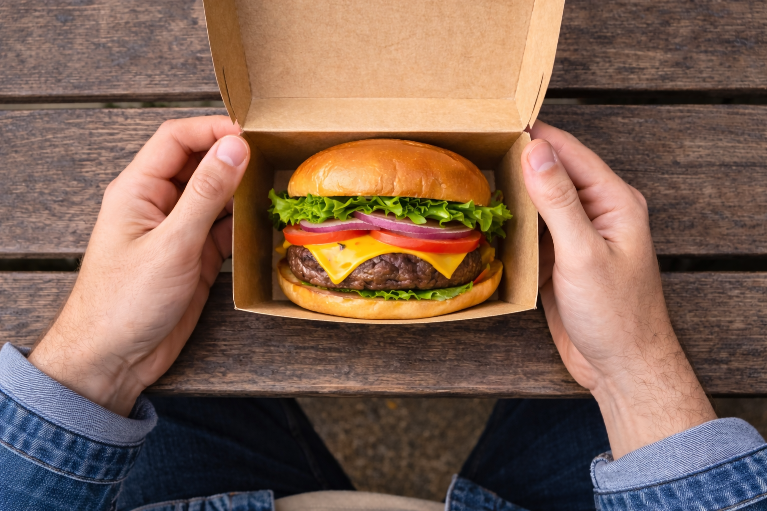 علب برجر كرافت على شكل صدفة المحار (صغير، متوسط، كبير)