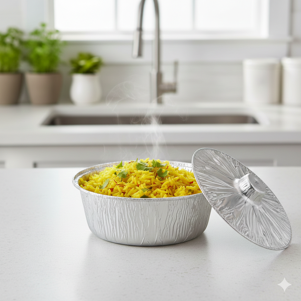 أواني ألومنيوم بأغطية، سعة 2/4.5/6 كجم