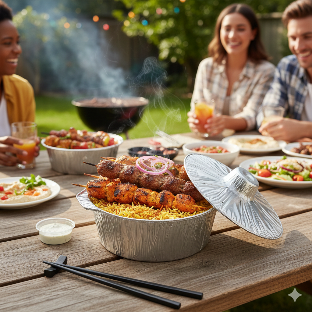 أواني ألومنيوم بأغطية، سعة 2/4.5/6 كجم