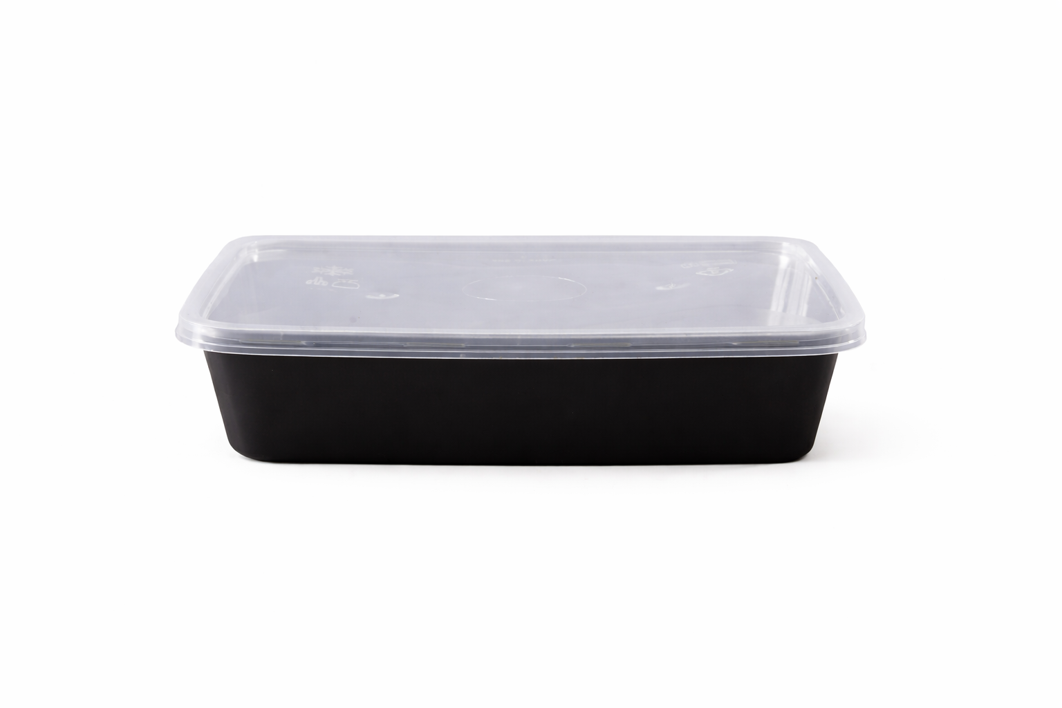 علب بلاستيك مايكرويف مستطيلة أسود مع أغطية 
Black PP Microwavable Plastic Containers with Lids (16oz)