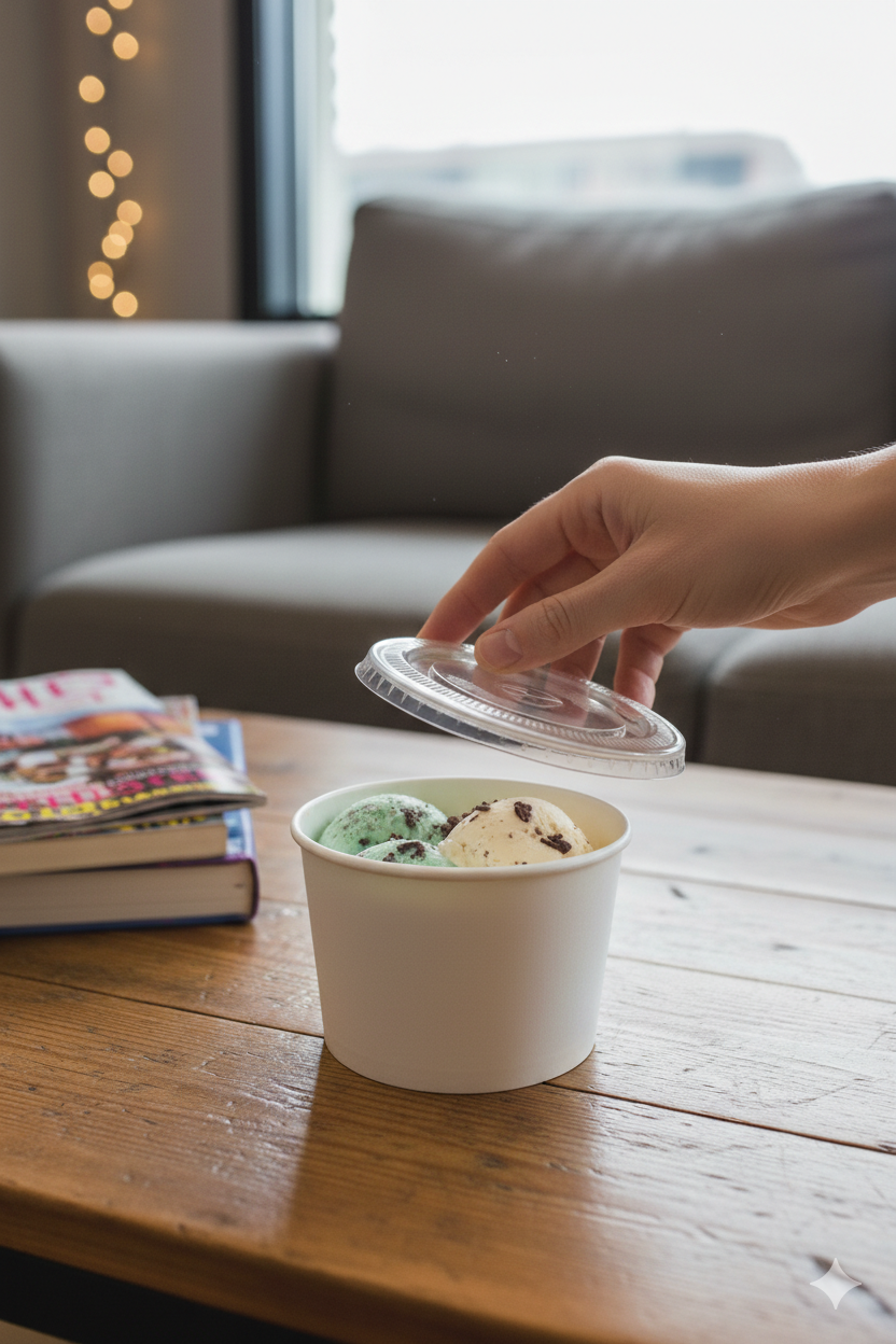 Clear Plastic Flat Lids for 4oz Paper/Plastic Containers