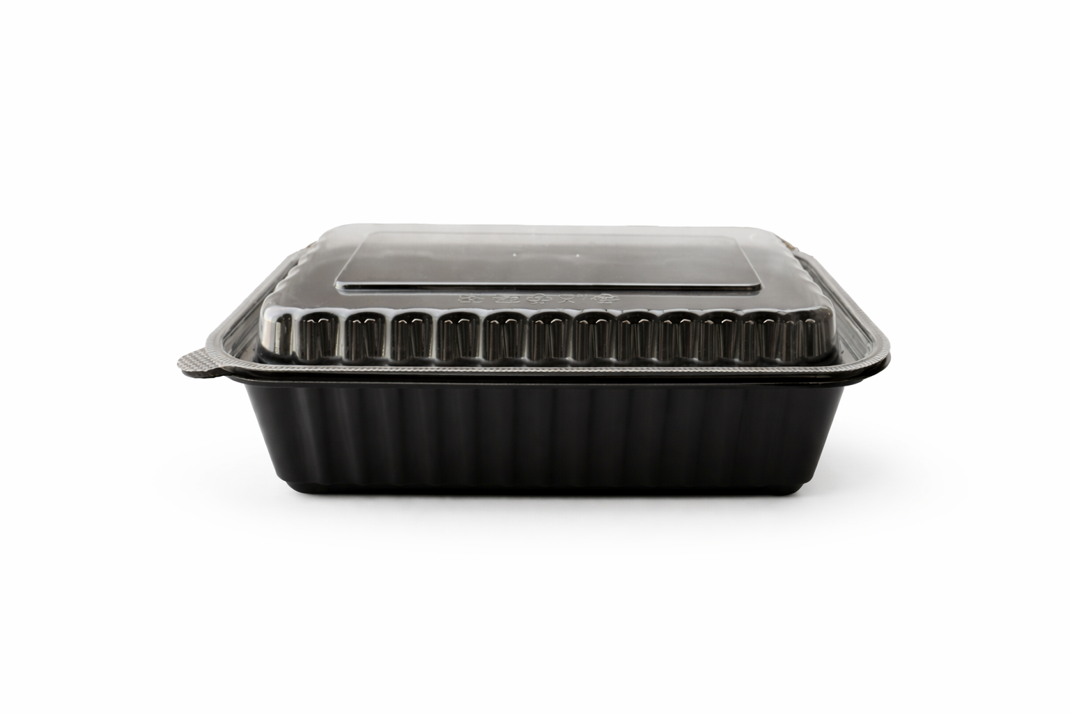 Black PP Microwavable Plastic Containers with Lids (12/24/28/38/58oz)
