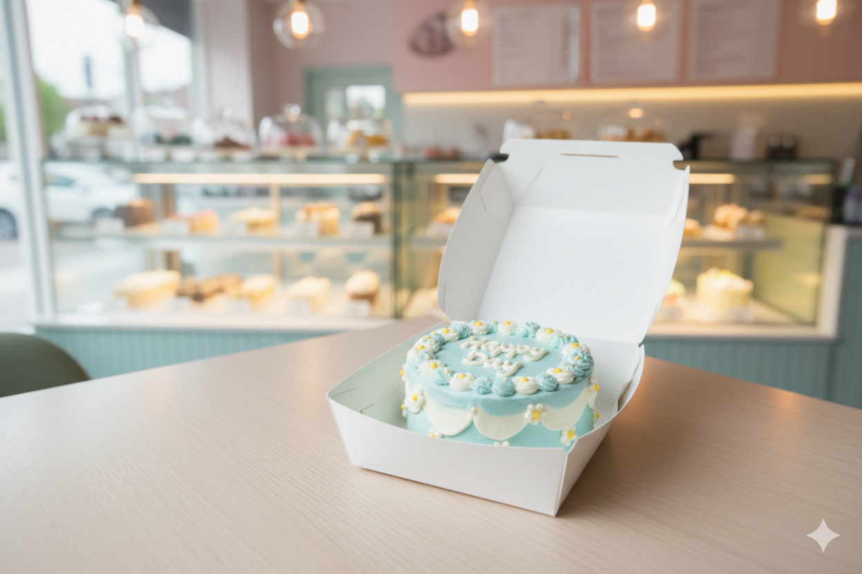 علب برجر بيضاء على شكل صدفة المحار (صغير، متوسط، كبير)