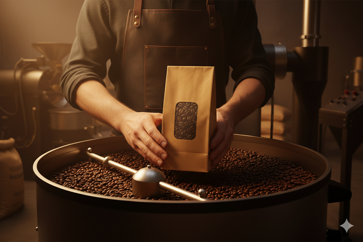 أكياس ورقية كرافت بنافذة (250/500/1000 غرام)