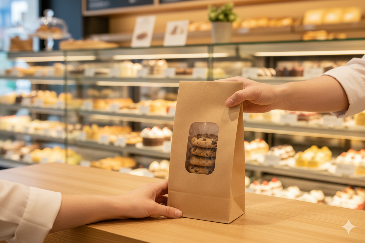 Kraft Paper Pouches with Window (250/500/1000g)