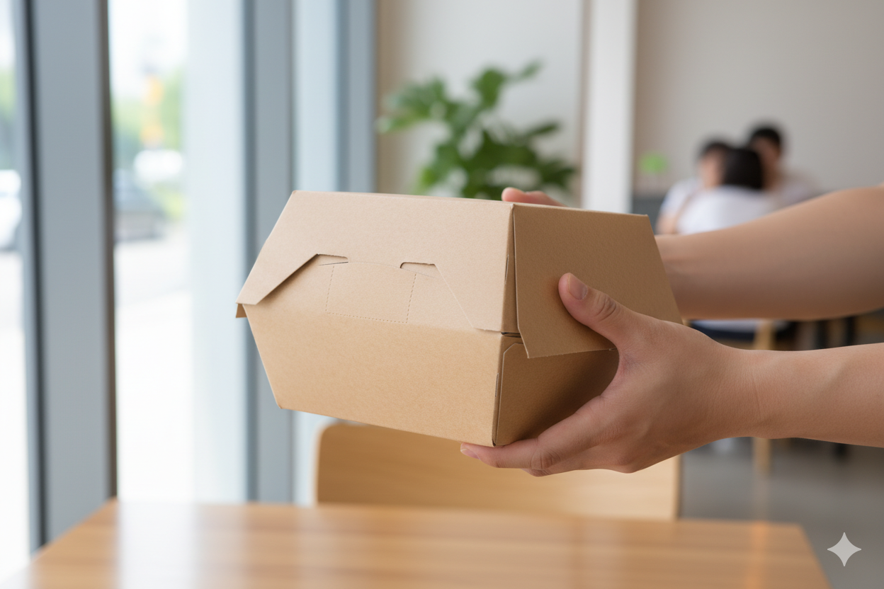 علب برجر كرافت على شكل صدفة المحار (صغير، متوسط، كبير)