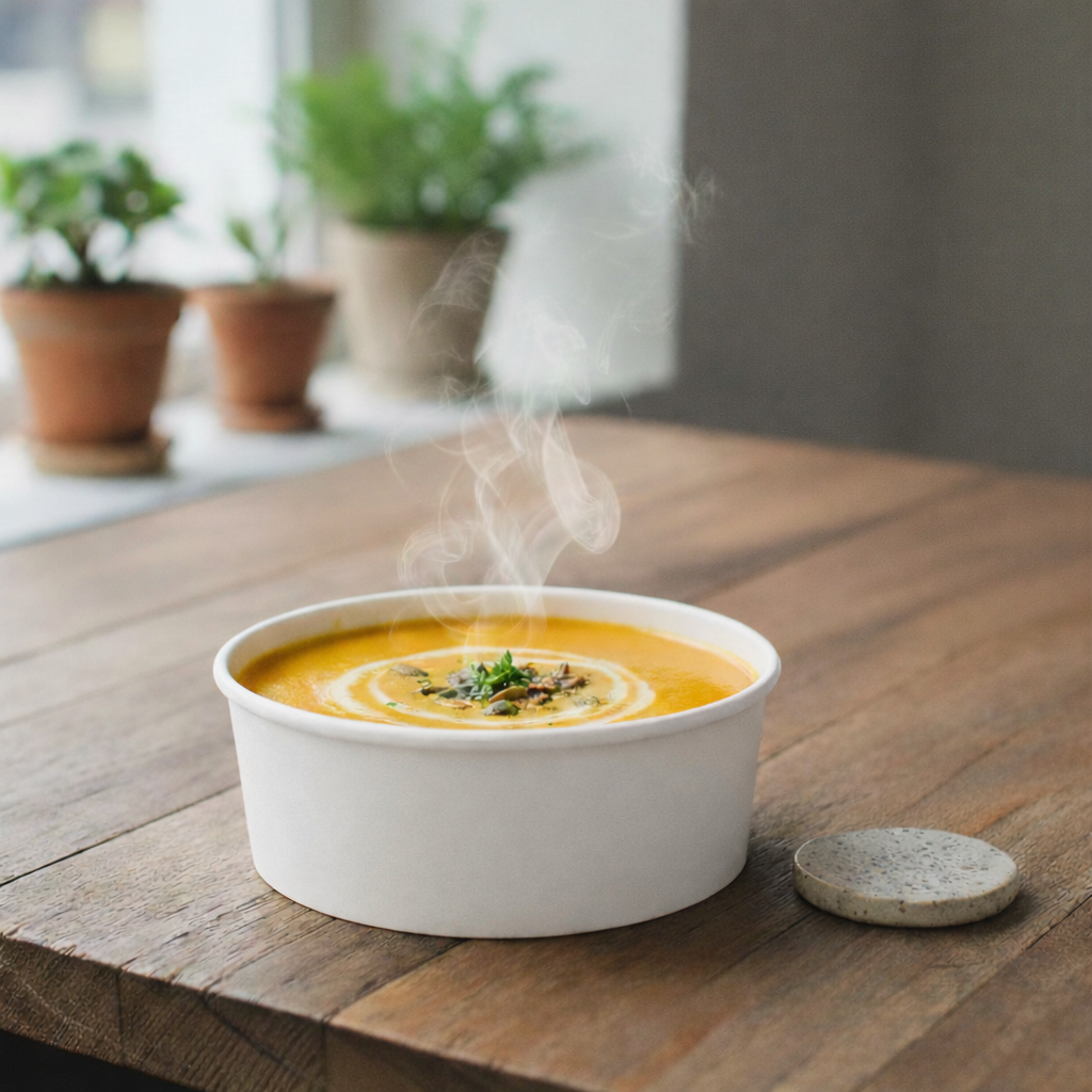 أوعية ورقية سوداء وبيضاء وكرافت، 8/12/14/16/20/24/24 بوصة عرض/40/45 أونصة