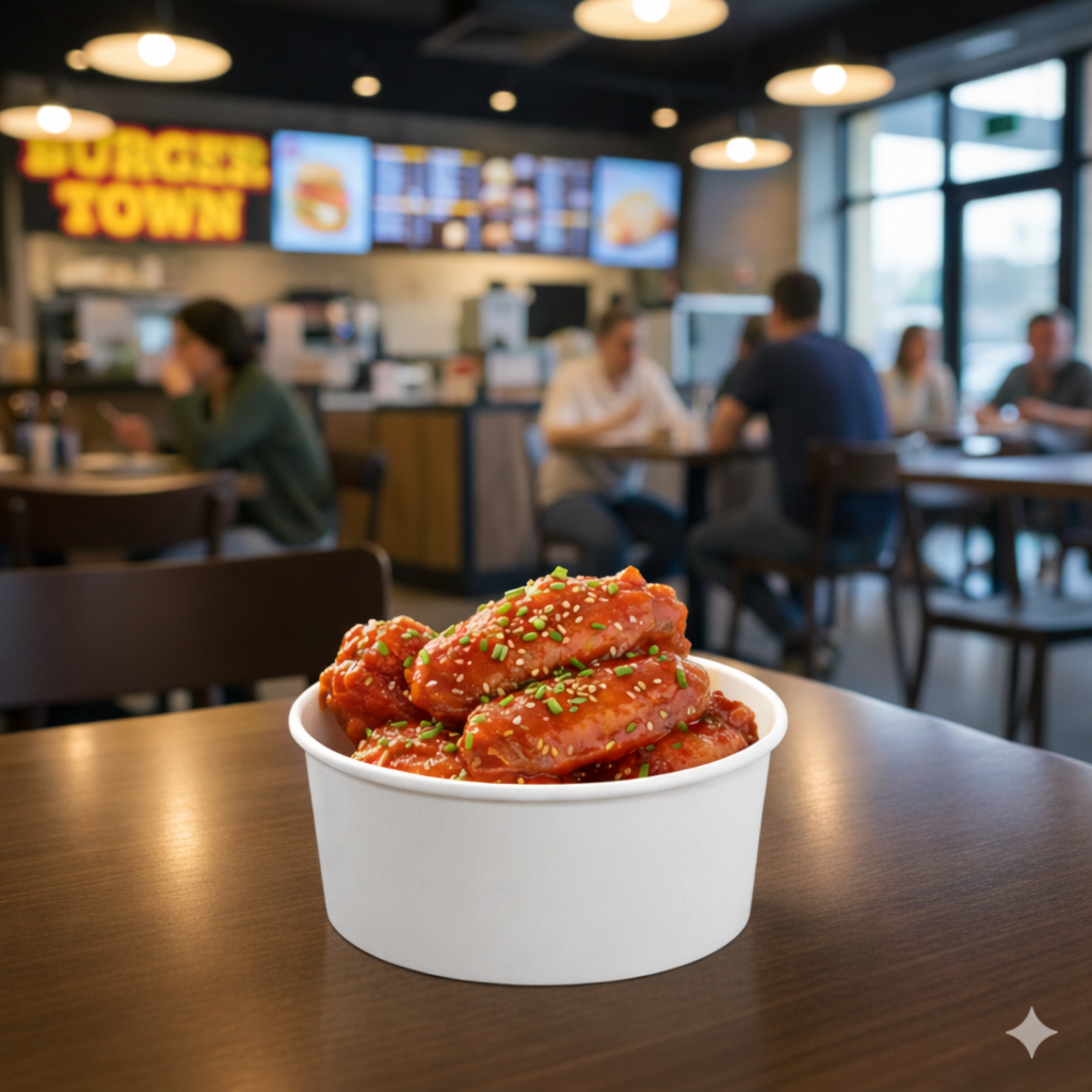 أوعية ورقية سوداء وبيضاء وكرافت، 8/12/14/16/20/24/24 بوصة عرض/40/45 أونصة