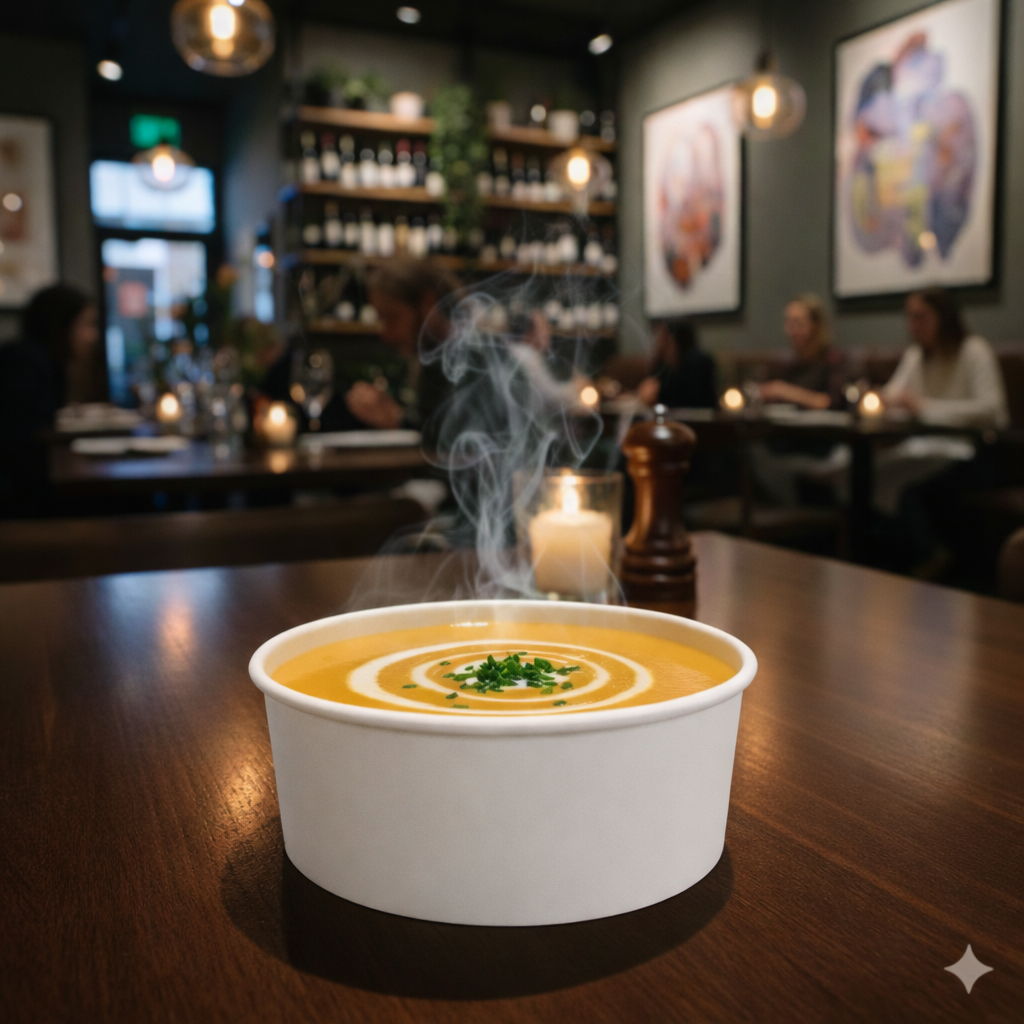 أوعية ورقية سوداء وبيضاء وكرافت، 8/12/14/16/20/24/24 بوصة عرض/40/45 أونصة