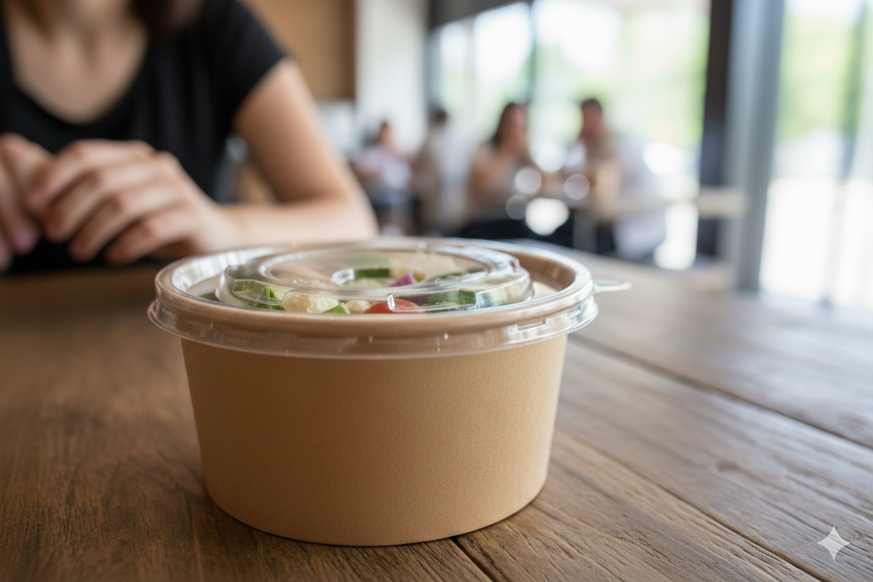 Flat Plastic PP Lids for Paper Bowls 8/12/14/16oz