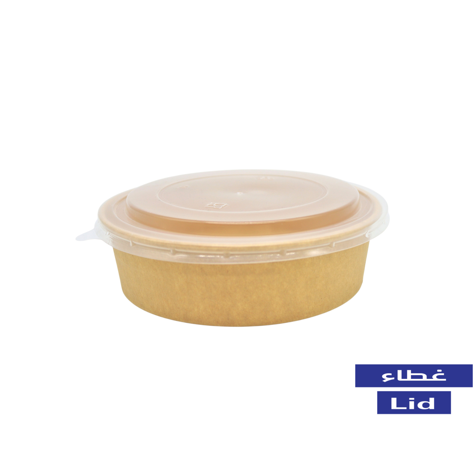 Flat Plastic PP Lids for Paper Bowls 20/24oz