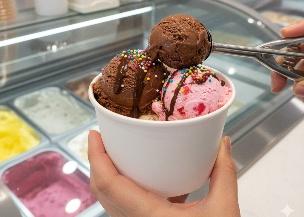 أكواب آيس كريم ورقية بيضاء (4/6/8/10 أونصة)