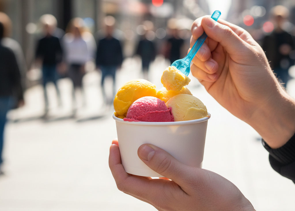 أكواب آيس كريم ورقية بيضاء (4/6/8/10 أونصة)