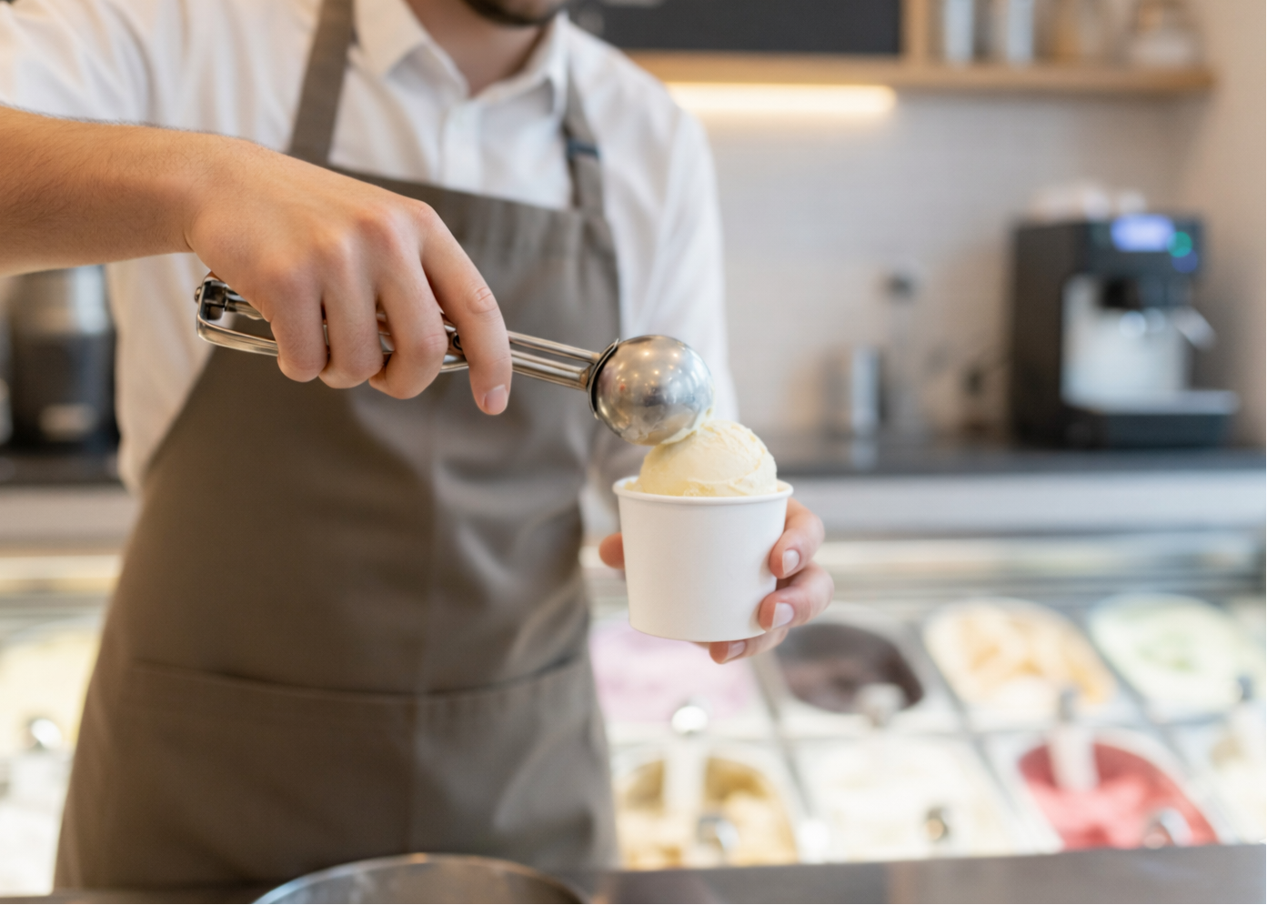 White Paper Ice Cream Cups (4/6/8/10oz)