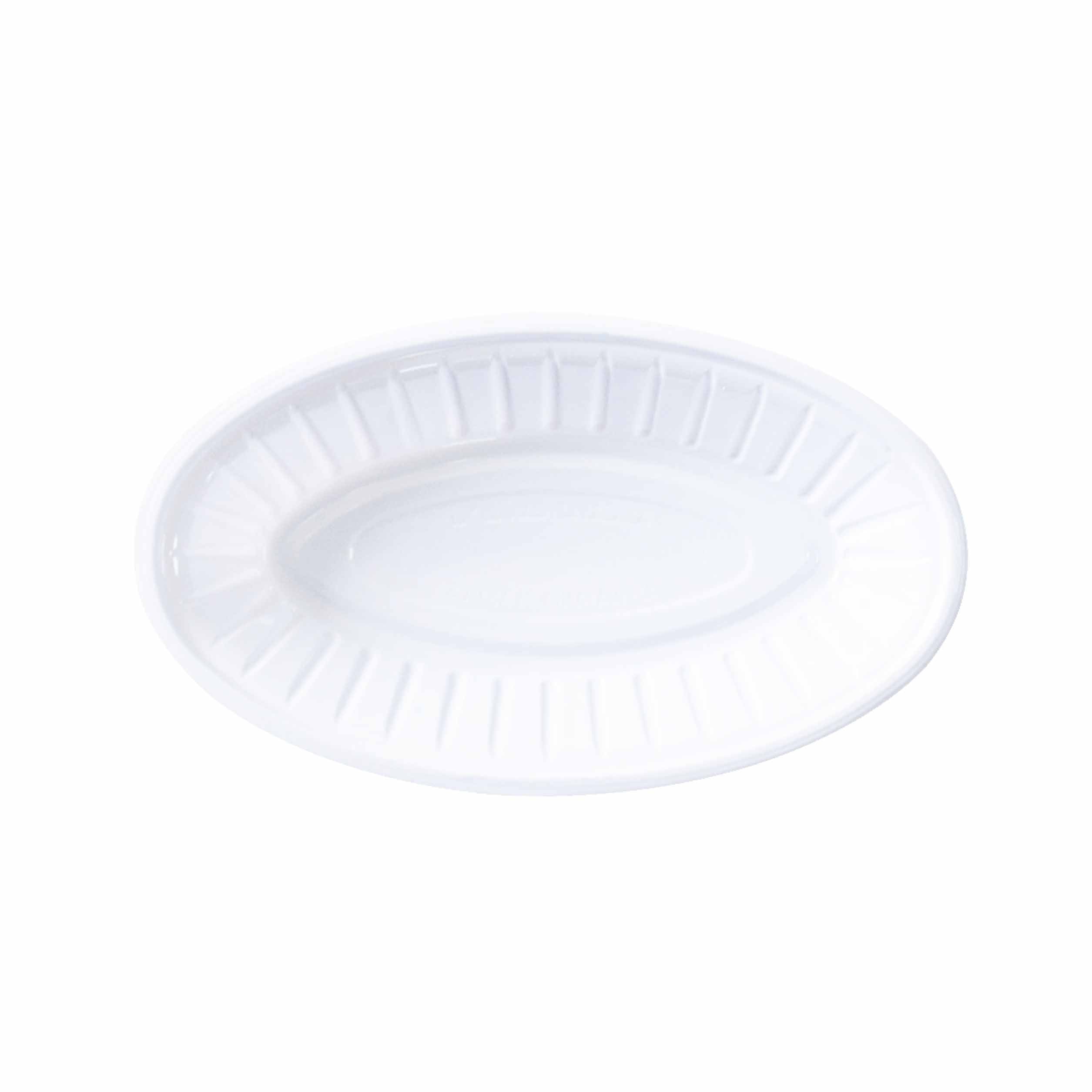 White Plastic Oval Plates (19.5x11.5cm)