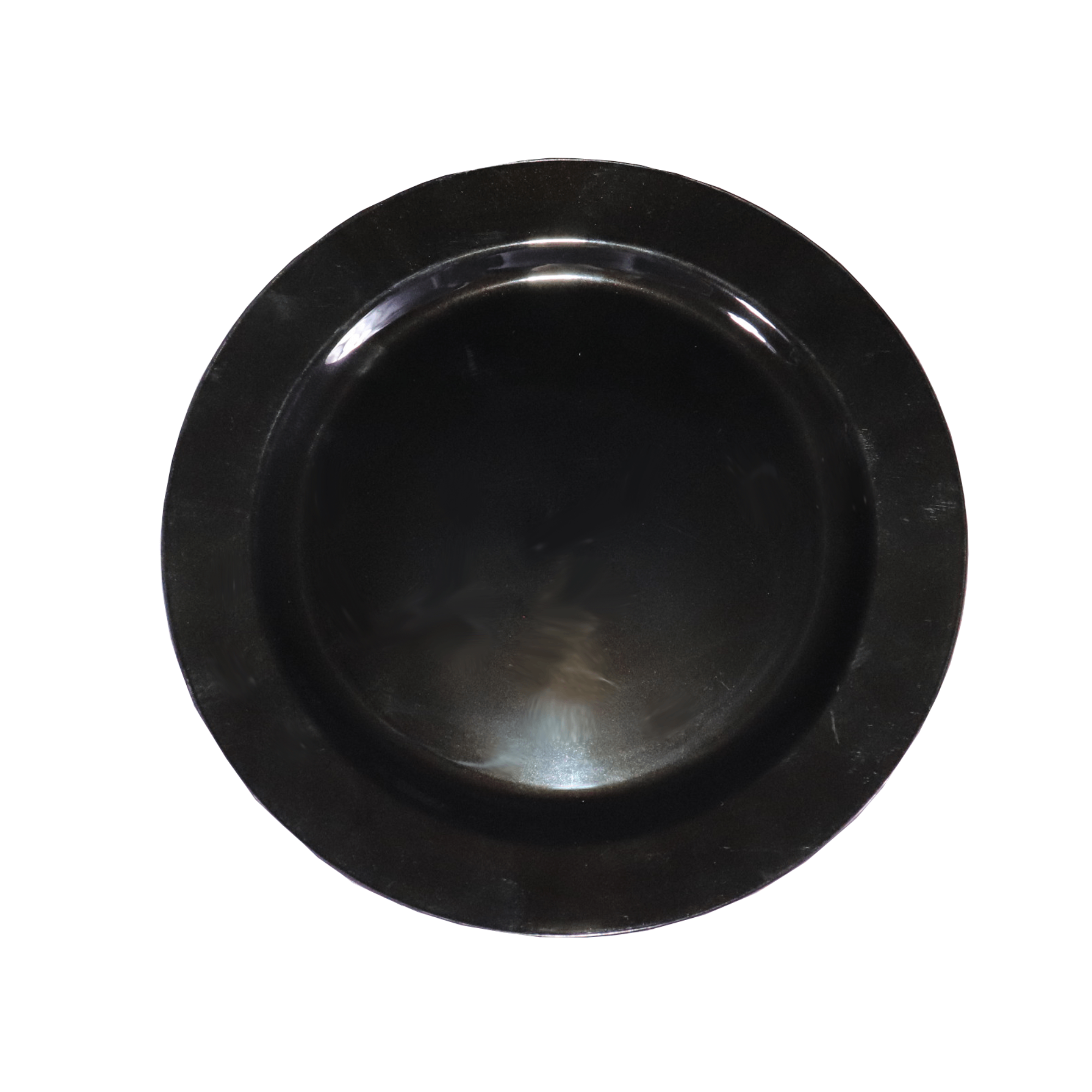 Black Round Plastic VIP Plates 19/26cm