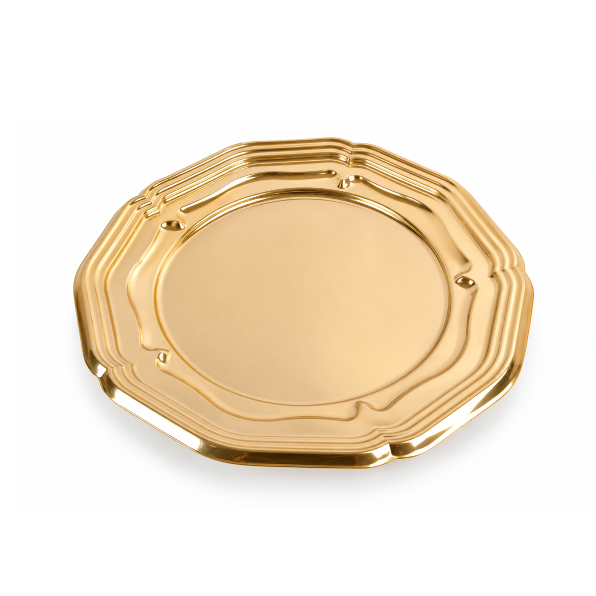 Gold VIP Round Flower Plastic Tray