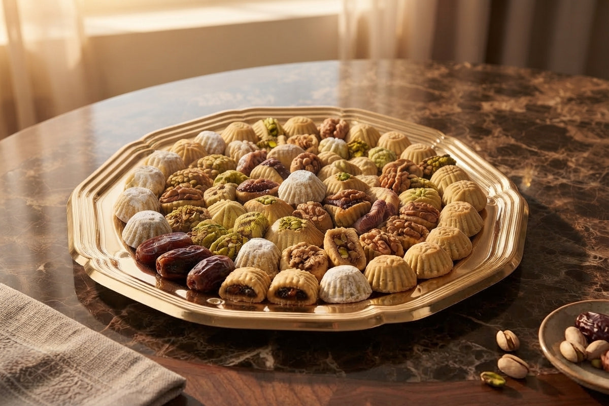 Gold VIP Round Flower Plastic Tray