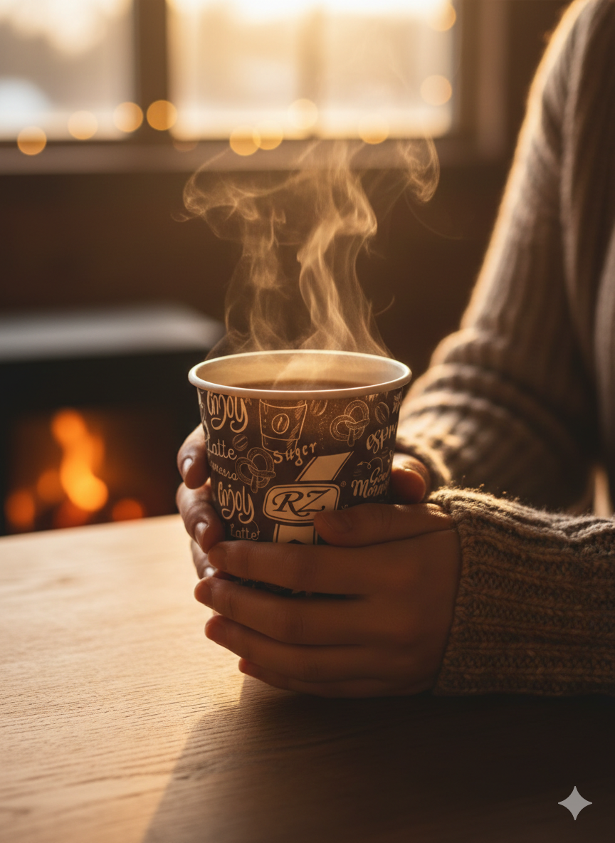 أكواب ورقية أحادية الجدار بتصميم عام، سعات 2.5/4/7/8/9/12/16 أونصة