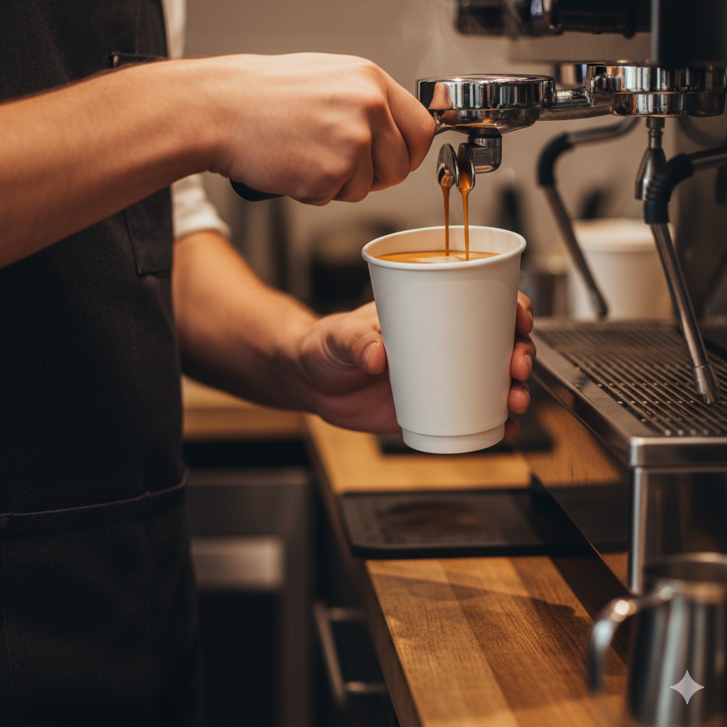 أكواب ورقية بيضاء مزدوجة الجدار 8/12/16 أونصة