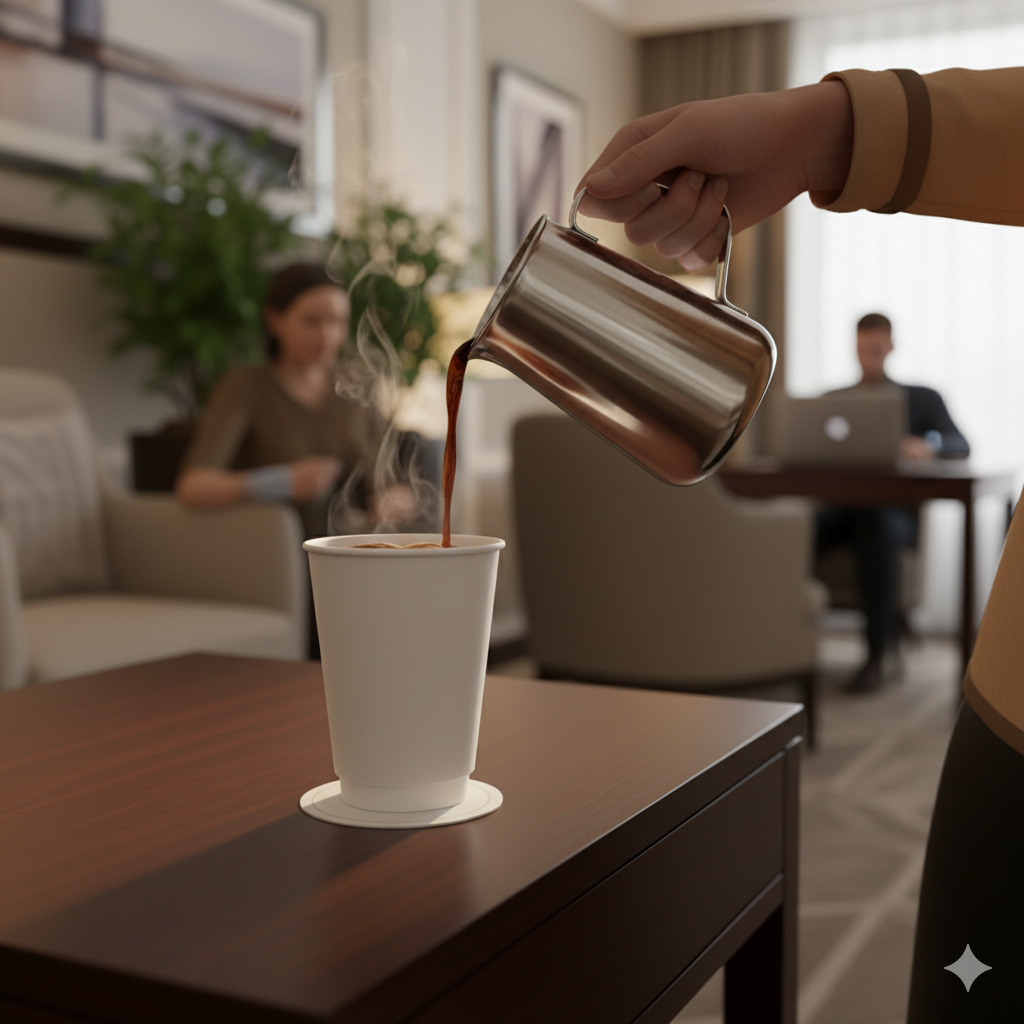 أكواب ورقية بيضاء مزدوجة الجدار 8/12/16 أونصة